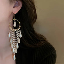 Load image into Gallery viewer, Lovely, White, Chandelier Earrings for the Bride