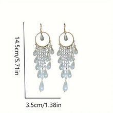 Load image into Gallery viewer, Lovely, White, Chandelier Earrings for the Bride
