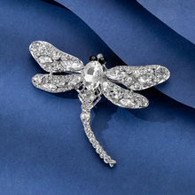 Load image into Gallery viewer, Large Crystal Dragonfly Pins-Choose color from drop down list