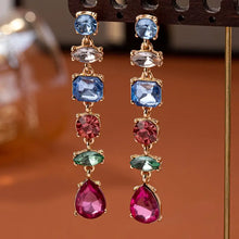 Load image into Gallery viewer, Pretty Bling Crystal Drop Earrings in 2 Color Combinations (as shown in photos)