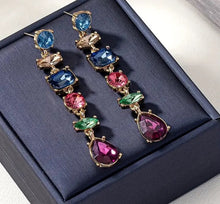 Load image into Gallery viewer, Pretty Bling Crystal Drop Earrings in 2 Color Combinations (as shown in photos)