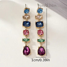 Load image into Gallery viewer, Pretty Bling Crystal Drop Earrings in 2 Color Combinations (as shown in photos)
