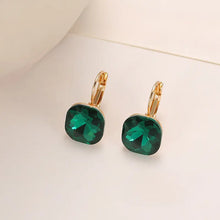 Load image into Gallery viewer, Square Shaped Faceted Crystal Earrings In a Variety of Colorations