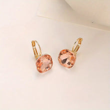 Load image into Gallery viewer, Square Shaped Faceted Crystal Earrings In a Variety of Colorations