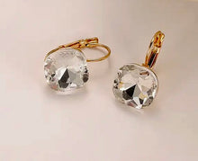 Load image into Gallery viewer, Square Shaped Faceted Crystal Earrings In a Variety of Colorations