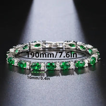 Load image into Gallery viewer, Luxurious Women’s Tennis Bracelets with Stainless Steel Frame And CZ Diamond Accent