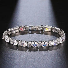 Load image into Gallery viewer, Luxurious Women’s Tennis Bracelets with Stainless Steel Frame And CZ Diamond Accent