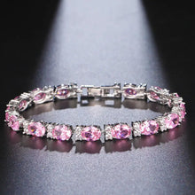 Load image into Gallery viewer, Luxurious Women’s Tennis Bracelets with Stainless Steel Frame And CZ Diamond Accent