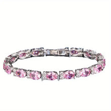Load image into Gallery viewer, Luxurious Women’s Tennis Bracelets with Stainless Steel Frame And CZ Diamond Accent