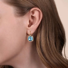Load image into Gallery viewer, Petite Aqua and Crystal Drop Earrings for Formal Occasions
