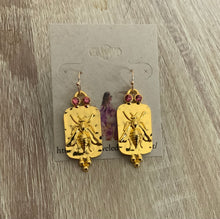 Load image into Gallery viewer, Bee Lovers, Bumble Bee and Pink Crystal Dangle Earrings for the Bee Keeper or Bee Enthusiast