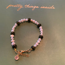 Load image into Gallery viewer, Gemstone and Freshwater Pearl Bracelet with Chain Extension and Gold Plated Clear, Crystal Charm