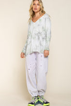 Load image into Gallery viewer, POL CLOTHING-WAS. $49.00, NOW $23.99-(Free Shipping) Casual Women’s V Neck Top (#961A) in Dark Foggy and Forest Foggy Colorations-POL Top-SALE- WAS $49.00, N0W $23.99