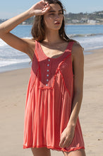 Load image into Gallery viewer, POL-# 504 Women’s Short Dress in Deep Peach Colorations Was $59.00, Now $39.99