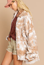 Load image into Gallery viewer, POL Jacket #J185 Oversized Denim Shacket in Mocha Cream Colorations, WAS $128.00, NOW $59.99