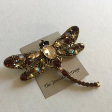 Load image into Gallery viewer, Large Crystal Dragonfly Pins-Choose color from drop down list