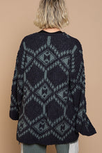 Load image into Gallery viewer, POL CLOTHING-NOW $49.99-Oversized Women’s Sweater (#573A) in Midnight Blue/Grey-POL Sweater-SALE-Was $79.99