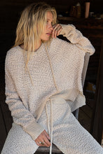 Load image into Gallery viewer, POL CLOTHING-NOW $39.99, Hooded Sweater-Popcorn fabric, hooded pullover Sweater (#15) with drawstrings-POL Sweater-SALE-Was $49.00, Now-$39.99