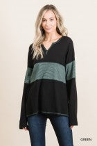 Load image into Gallery viewer, Cotton Bleu-Women’s Top #62472- Now $39.99, Was $59.00-in Green Mocha Colorations