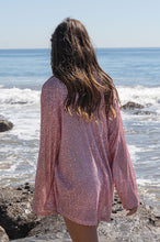 Load image into Gallery viewer, POL-Was $59.99, NOW39.99- #1938-Women’s Metallic Shirt-In Metallic Rose Pink or Metallic Aqua