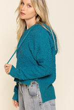 Load image into Gallery viewer, POL CLOTHING-NOW $39.99, Hooded Sweater-Popcorn fabric, hooded pullover Sweater (#15) with drawstrings-POL Sweater-SALE-Was $49.00, Now-$39.99