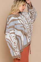 Load image into Gallery viewer, POL CLOTHING-NOW $49.99- Almond/ Mocha Woman’s Oversized Hooded Sweater (#298) SALE-WAS $79.00