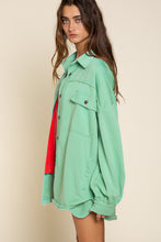 Load image into Gallery viewer, POL Clothing-# 424 Women’s Shacket Spring/Summer in Bubblegum or Paradise Mint Colorations, Was $79.99, NOW $59.99