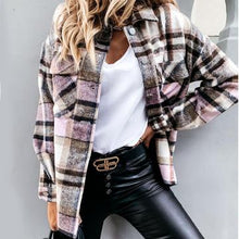 Load image into Gallery viewer, ON SALE! Plaid 2 Pocket Shirt/Shacket in a variety of Color Combinations-WAS $99.00, NOW $39.99