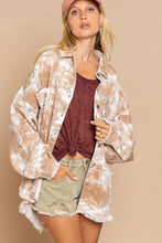 Load image into Gallery viewer, POL Jacket #J185 Oversized Denim Shacket in Mocha Cream Colorations, WAS $128.00, NOW $59.99