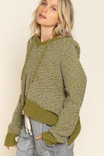 Load image into Gallery viewer, POL CLOTHING-NOW $39.99, Hooded Sweater-Popcorn fabric, hooded pullover Sweater (#15) with drawstrings-POL Sweater-SALE-Was $49.00, Now-$39.99