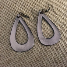 Load image into Gallery viewer, Metallic Leather, Dangle, Teardrop Earrings in Shimmering Color Choices