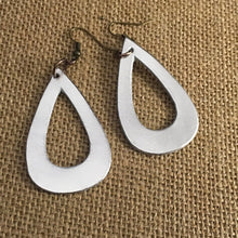 Load image into Gallery viewer, Metallic Leather, Dangle, Teardrop Earrings in Shimmering Color Choices