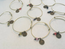 Load image into Gallery viewer, Zodiac Charm, with gold-tone expandable bracelet, and zodiac charm of your choice