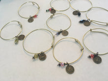 Load image into Gallery viewer, Zodiac Charm, with gold-tone expandable bracelet, and zodiac charm of your choice