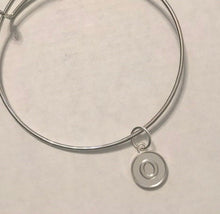 Load image into Gallery viewer, Letter, Alphabet, Initial, Expandable Charm Bracelet with Letter Charm and bracelet color of your choice