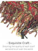 Load image into Gallery viewer, SALE-Luxurious Shawl, # 4,  Pashmina or Scarf in Black, Gold, Pink  Black and Red Colorations
