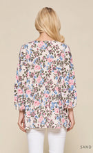Load image into Gallery viewer, Cotton Bleu-Women’s Top #11708, WAS $59.00, Now $39.99- In Pink, Blue Floral Print
