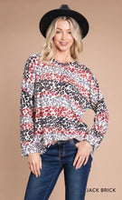 Load image into Gallery viewer, Cotton Bleu-Women’s Top # 12050, WAS $59.00, Now $39.99- In Black/Brick  Leopard Print
