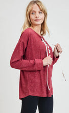 Load image into Gallery viewer, Cotton Bleu-Women’s Top #61778-WAS $59.00, Now $39.99- Shoe Lace Design Closure
