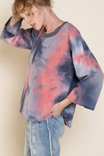 Load image into Gallery viewer, POL CLOTHING-NOW$ 39.99 ,Women’s cozy and comfy Pullover (#1591)in Indigo/Pink Blend Colorations, WAS $ 69.00
