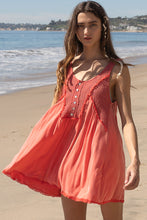 Load image into Gallery viewer, POL-# 504 Women’s Short Dress in Deep Peach Colorations Was $59.00, Now $39.99
