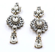 Load image into Gallery viewer, Lovely, Feminine, Bridal Drop Earrings, CZ Crystal Design
