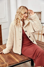 Load image into Gallery viewer, ON SALE!-Warm and Cozy, Hip Length, Fleece Jacket in Cream-WAS $ 79.00, Now $39.99
