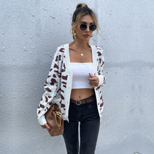 Load image into Gallery viewer, ON SALE!-WAS $59.00,Now $39.99 Women’s, V Neck Leopard Print, Soft, Casual Knit Cardigan in Brown/White Colorations
