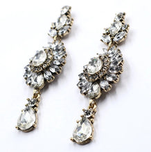 Load image into Gallery viewer, Lovely, Feminine, Bridal Drop Earrings, CZ Crystal Design
