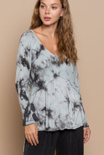 Load image into Gallery viewer, POL CLOTHING-NOW $39.99-Casual Women’s V Neck Top (#961A) in Dark Foggy and Forest Foggy Colorations-POL Top-SALE- WAS $49.00, N0W $39.99
