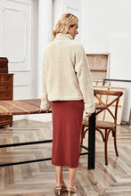 Load image into Gallery viewer, ON SALE!-Warm and Cozy, Hip Length, Fleece Jacket in Cream-WAS $ 79.00, Now $39.99
