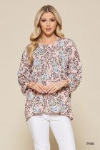 Load image into Gallery viewer, Cotton Bleu-Women’s Top #11708, WAS $59.00, Now $39.99- In Pink Print
