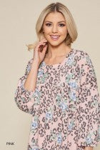 Load image into Gallery viewer, Cotton Bleu-Women’s Top #11708, WAS $59.00, Now $39.99- In Pink Print
