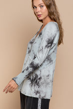 Load image into Gallery viewer, POL CLOTHING-NOW $39.99-Casual Women’s V Neck Top (#961A) in Dark Foggy and Forest Foggy Colorations-POL Top-SALE- WAS $49.00, N0W $39.99
